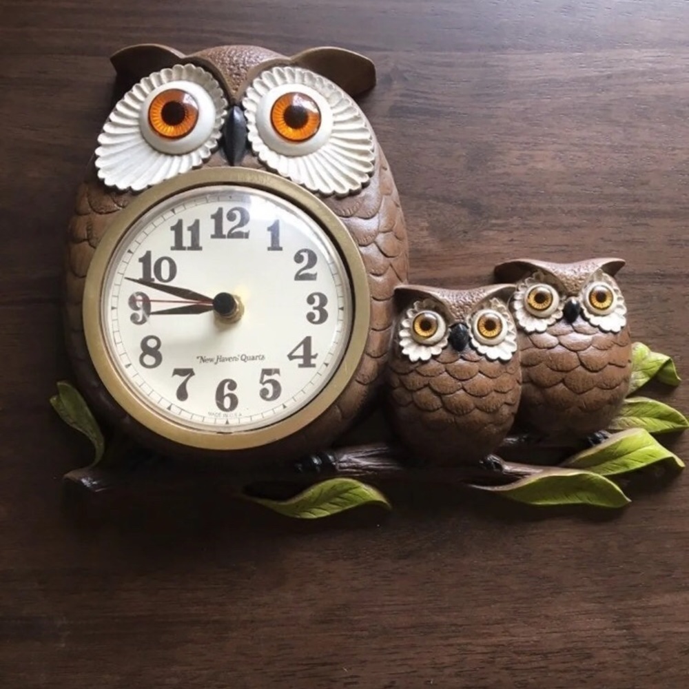 Owl kitchen clock